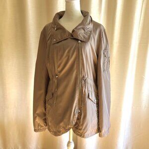 French Connection Lightweight Anorak Rain Jacket in TAN, Size XL (14-16)